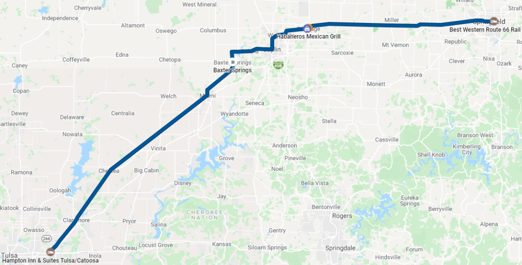 Springfield MO to Tulsa OK